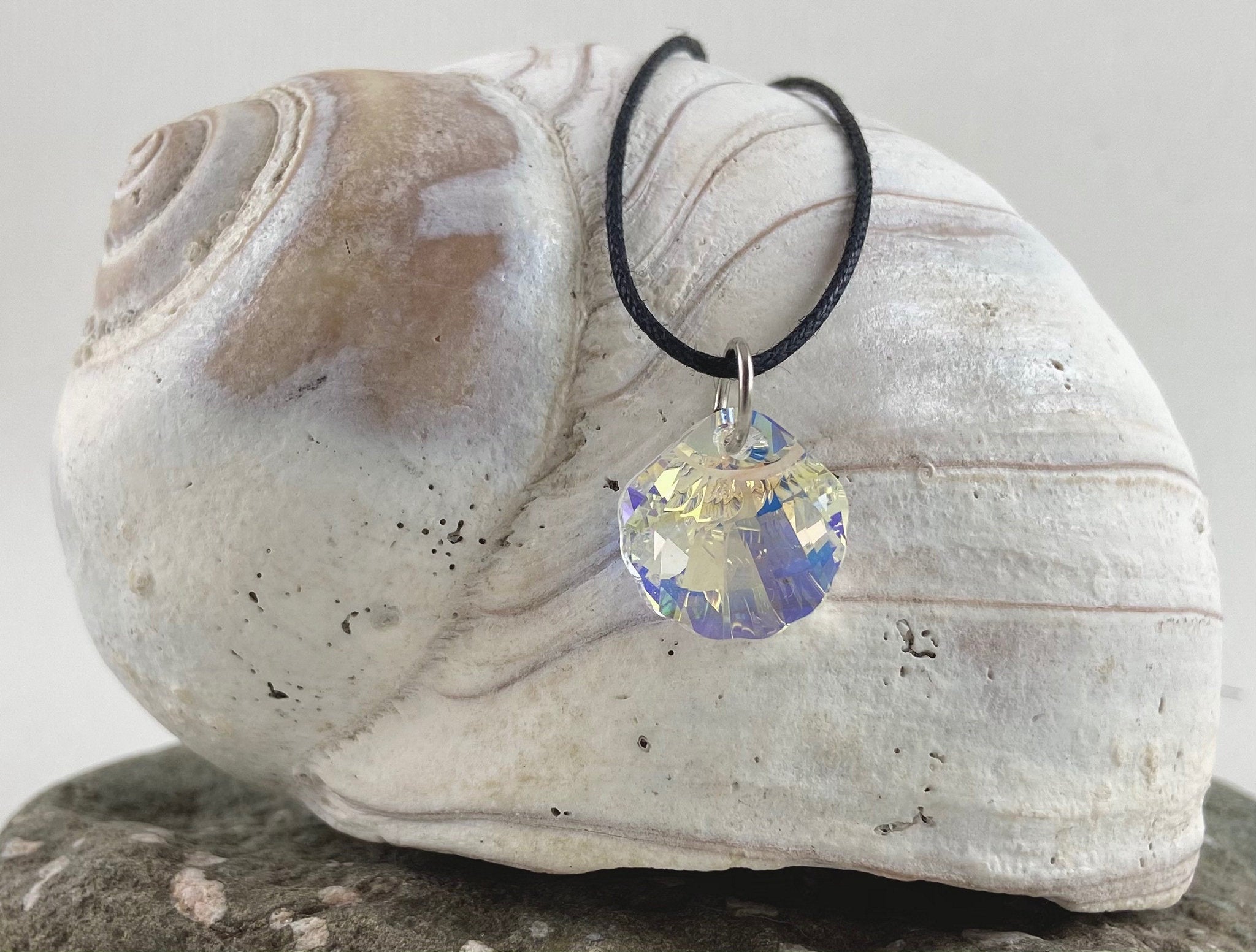 Swarovski Crystal Seashell Pendant with Earrings (Set)