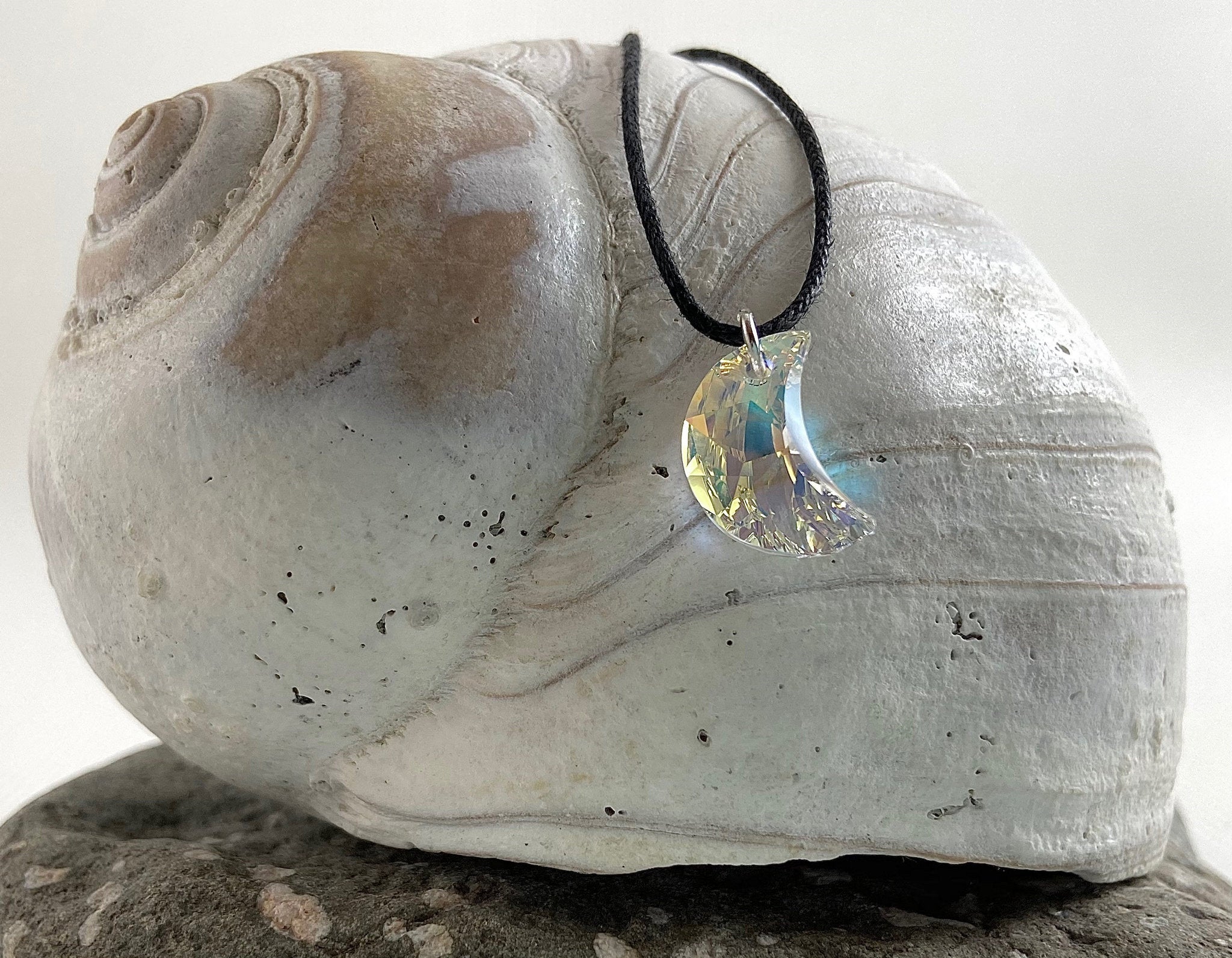 Swarovski Crystal Moon Pendant with Earrings (Set)